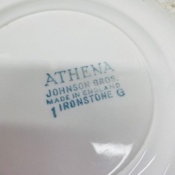 Johnson Brothers ATHENA White Ribbed Smooth England Ironstone Bread Plate Set 3 - Picture 8 of 16